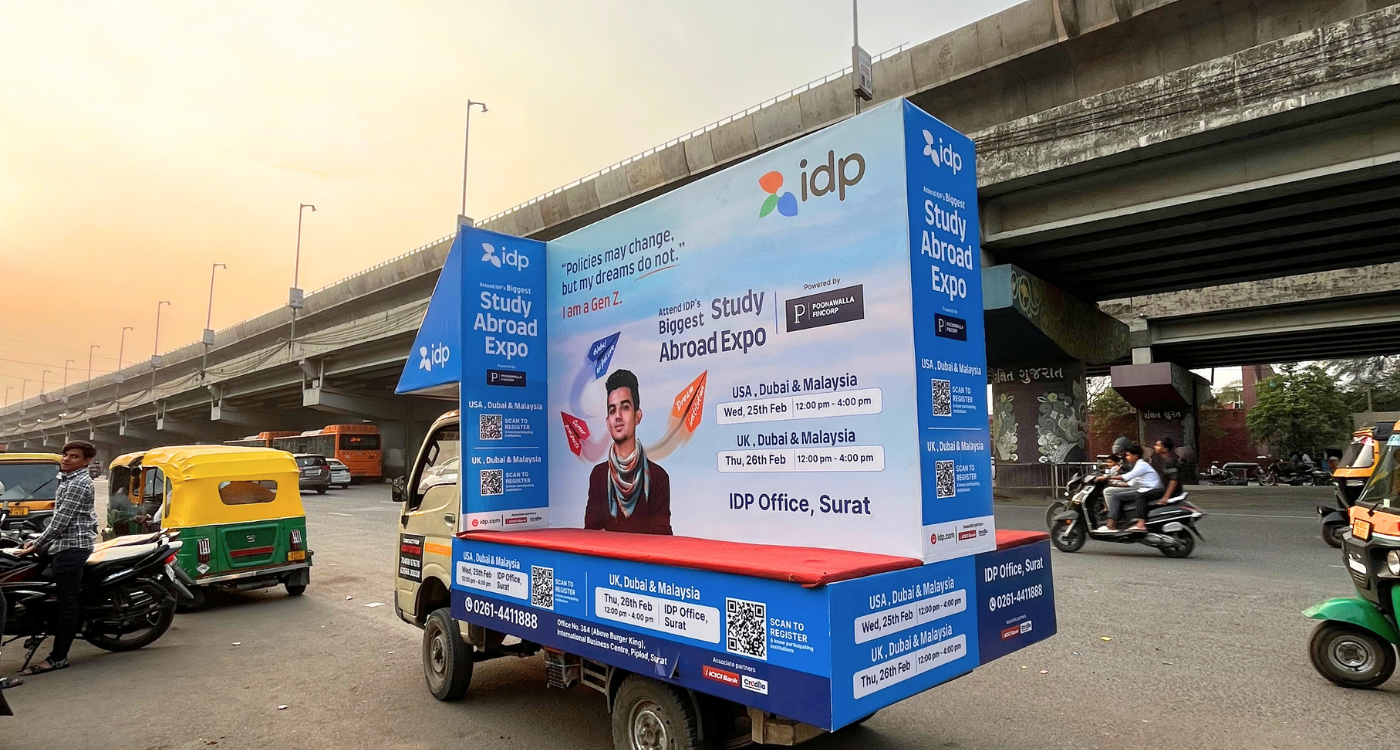 Insta wingz, Insta advertising demo van, best demo van price, demo van in surat