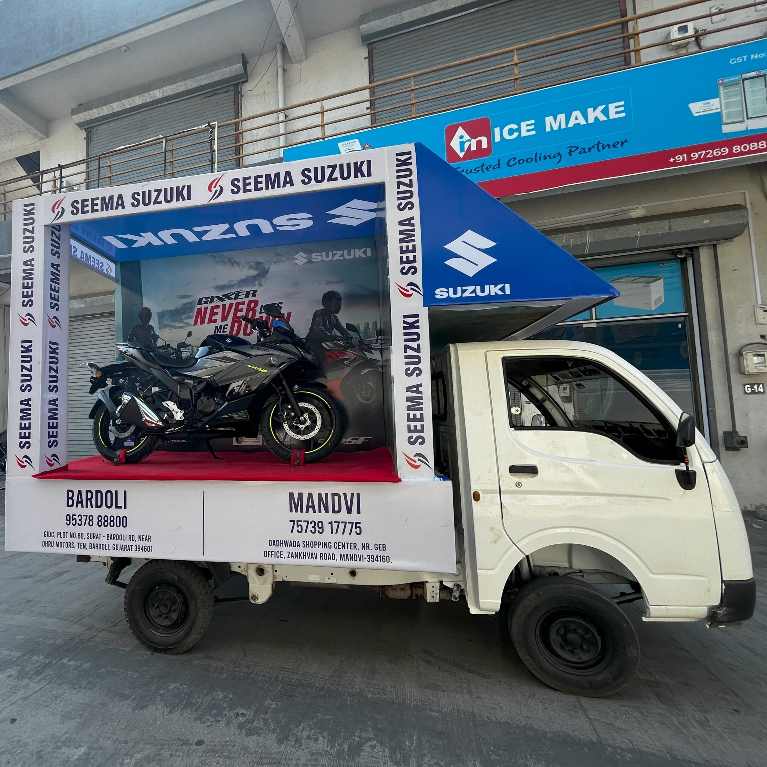 Product demonstration with demo van